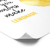 レモモダンンおもしろいイエロー引用文 ポスター (角)