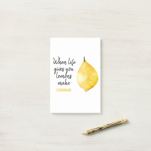 レモモダンンおもしろいイエロー引用文 ポストイット (デスク上)