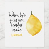 レモモダンンおもしろいイエロー引用文 ワインラベル (シングルラベル)