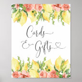 レモモダンンとフローラのカードとギフトサイン ポスター (正面)