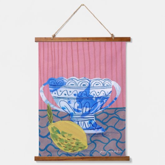 レモモダンンの静物生活 吊り下げ型タペストリー (正面)