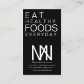 レモモダンンはっきりした栄養士ヘルシー 名刺 (裏面)