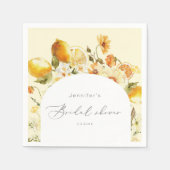 レモモダンンアーチブライダルシャワーナプキン スタンダードカクテルナプキン (正面)