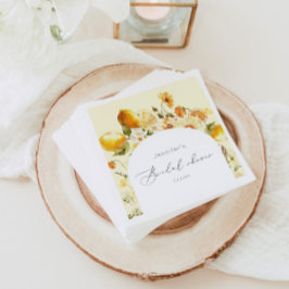 レモモダンンアーチブライダルシャワーナプキン スタンダードカクテルナプキン