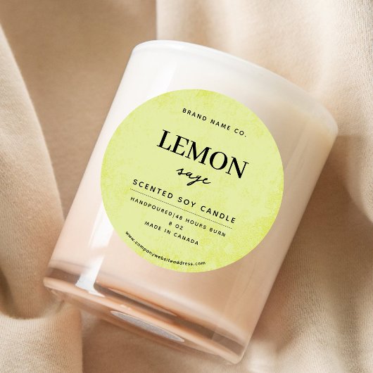 レモモダンンイエロー素朴 ラウンドシール