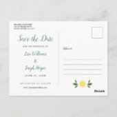 レモモダンンエレガントズの日付の保存 ポストカード (裏面)