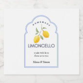 レモモダンンエレガントリモンチェロ結婚のボトル リキュールボトルラベル (シングルラベル)