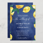 レモモダンンカプリ結婚イタリアの目的地 招待状 (正面/裏面)