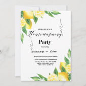 レモモダンンガーデン引っ越し祝いパーティーパーティの招待状 招待状 (正面)