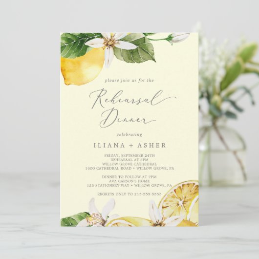 レモモダンンガーデン |イエローリハーサルディナー 招待状 (スタンド正面)