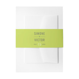 レモモダンングラス結婚グリーン 招待状ベリーバンド