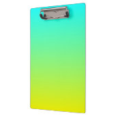レモモダンングラデーションイエローライムグリーンターコイズ クリップボード (左)