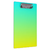 レモモダンングラデーションイエローライムグリーンターコイズ クリップボード (右)