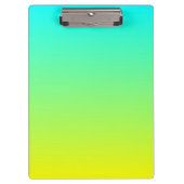 レモモダンングラデーションイエローライムグリーンターコイズ クリップボード (正面)