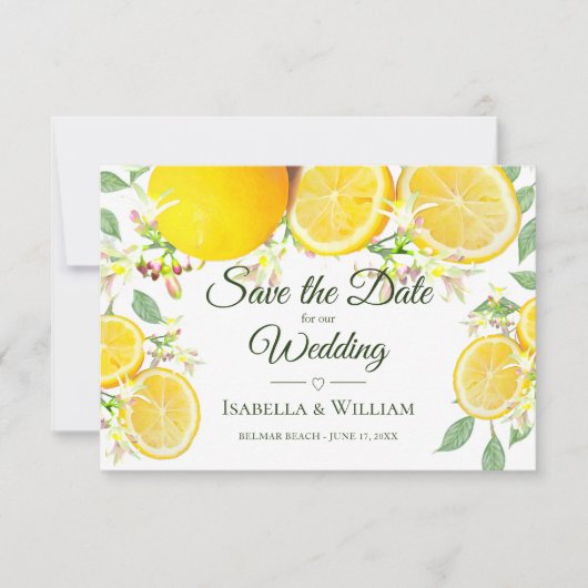 レモモダンンサマーウェディング 案内状 (正面)