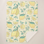 レモモダンンシトラスサマーイエローパーソナライズされた シェルパブランケット (正面)