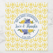 レモモダンンシトラスサマー結婚ズ ワインラベル (シングルラベル)