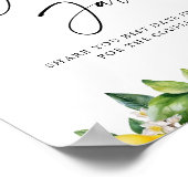 レモモダンンシトラスブライダルシャワーデイトジャールゲーム ポスター (角)