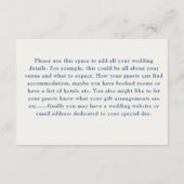 レモモダンンズイエロー&ブルー結婚ズ詳細 エンクロージャーカード (裏面)