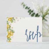 レモモダンンズブルー&イエロー結婚ズ 出欠カード (スタンド正面)