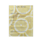 レモモダンンズミールプランナー&トレンディー食料品一覧 ノートパッド (回転)