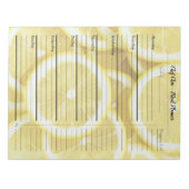 レモモダンンズミールプランナー&トレンディー食料品一覧 ノートパッド (正面)