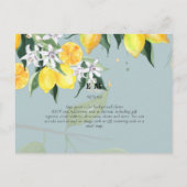 レモモダンンツリー結婚式の日付を保存 ポストカード (裏面)