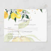 レモモダンンツリーRSVP結婚の ポストカード (正面)