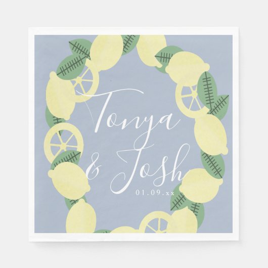 レモモダンンバンチボホヴィンテージカップル結婚ズ スタンダードランチョンナプキン (正面)