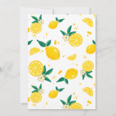 レモモダンンフローラガーデンベイビーシャワーパーティー 招待状 (裏面)