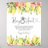 レモモダンンフローラリングや輪狩りブライダルシャワーゲーム ポスター (正面)