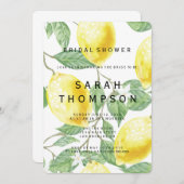レモモダンンブライダルシャワー招待 招待状 (正面/裏面)