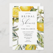 レモモダンンブライダルシャワー 招待状 (正面/裏面)