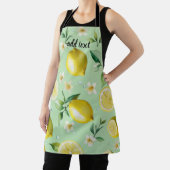 レモモダンンブルーフローラスクリプトブライダルシャワー エプロン (インサイチュ)