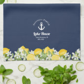 レモモダンンレイクハウスファミリー名 キッチンタオル (折り畳み)