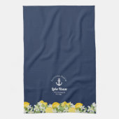 レモモダンンレイクハウスファミリー名 キッチンタオル (縦)