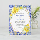 レモモダンン地中海のブルーイタリアン結婚ズ 招待状 (スタンド正面)