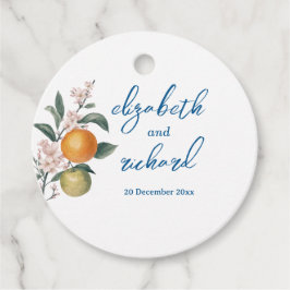 レモモダンン地中海のブルー結婚タイル フェイバータグ