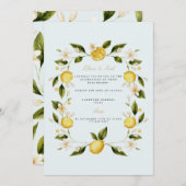 レモモダンン地中海の婚約招待状 招待状 (正面/裏面)