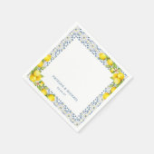レモモダンン地中海の結婚ス スタンダードカクテルナプキン (角)