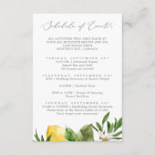 レモモダンン庭園の結婚式イベント日程 エンクロージャーカード (正面)