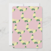 レモモダンン柑橘系フェイクグリッタードット赤ちゃんシャワー 招待状 (裏面)