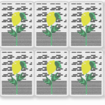 レモモダンン植物のステッカーセット