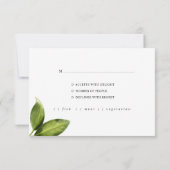 レモモダンン水彩結婚式RSVP 招待状 (裏面)