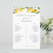 レモンあなたの財布のゲームの中に何があるブライダルシャワー (スタンド正面)