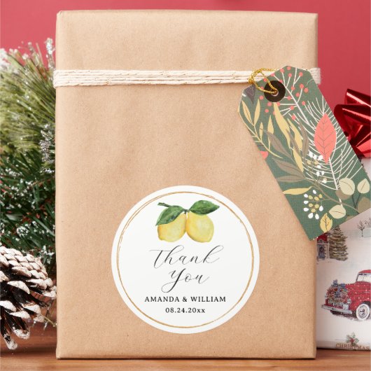 レモンありがとうございます ラウンドシール (クリスマス)