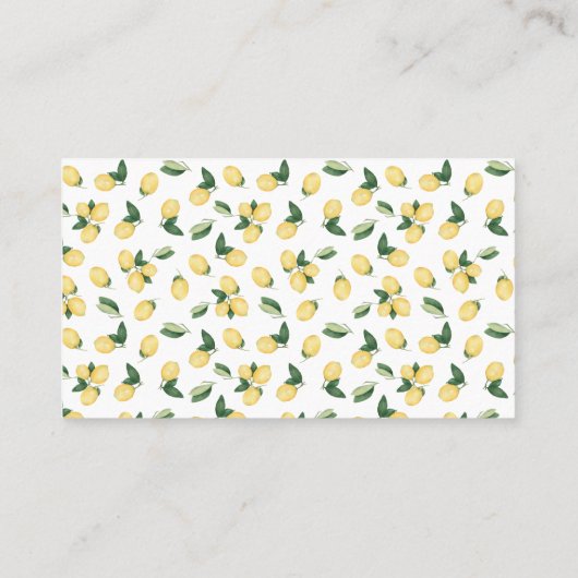 レモンいくつのキスブライダルシャワーゲームカード プレイスカード (裏面)