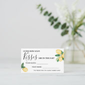 レモンいくつのキスブライダルシャワーゲームカード プレイスカード (スタンド正面)