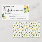 レモンいくつのキスブライダルシャワーゲームカード プレイスカード (正面/裏面)