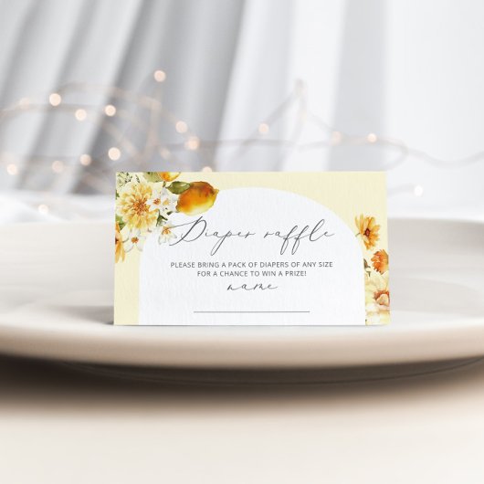 レモンおむつラッフルチケットエンクロージャカード エンクロージャーカード